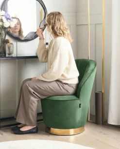 Poltrona ALBY Velluto Verde scuro