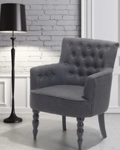 Poltrona ALESUND Tessuto Grigio scuro