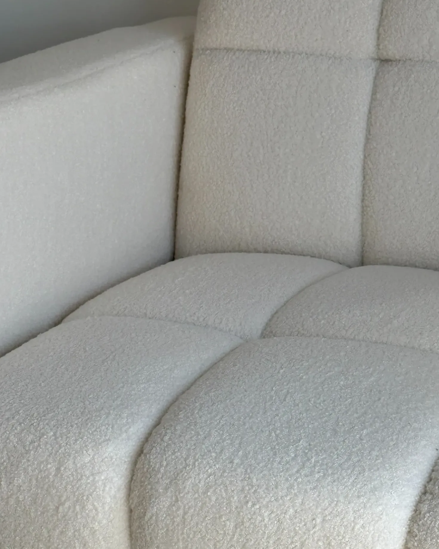 Poltrona ALNES Bouclé Bianco