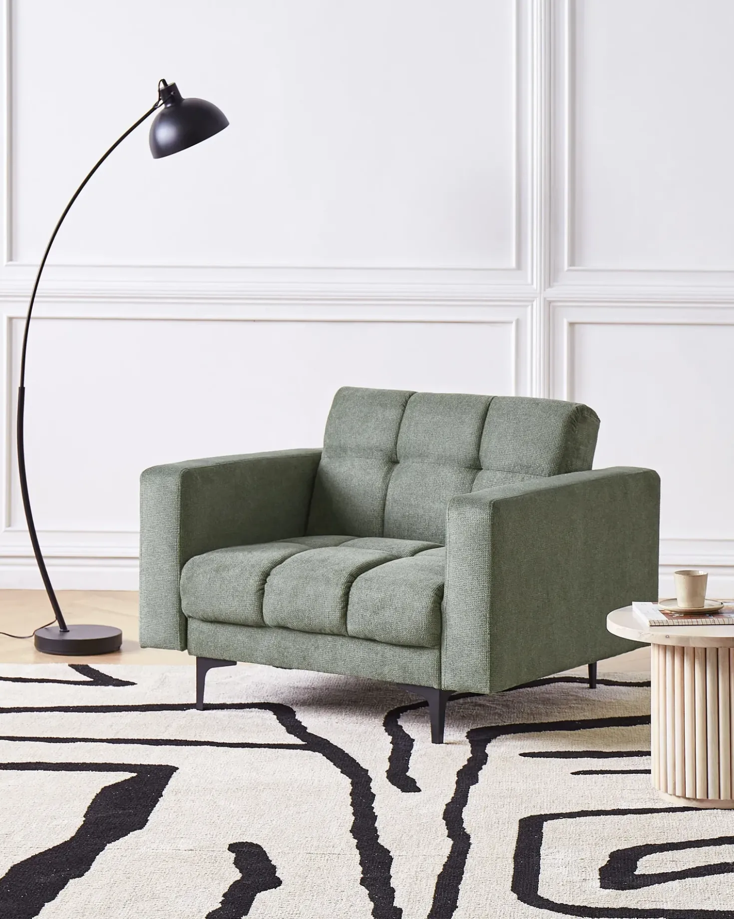 Poltrona ALNES Tessuto Verde scuro