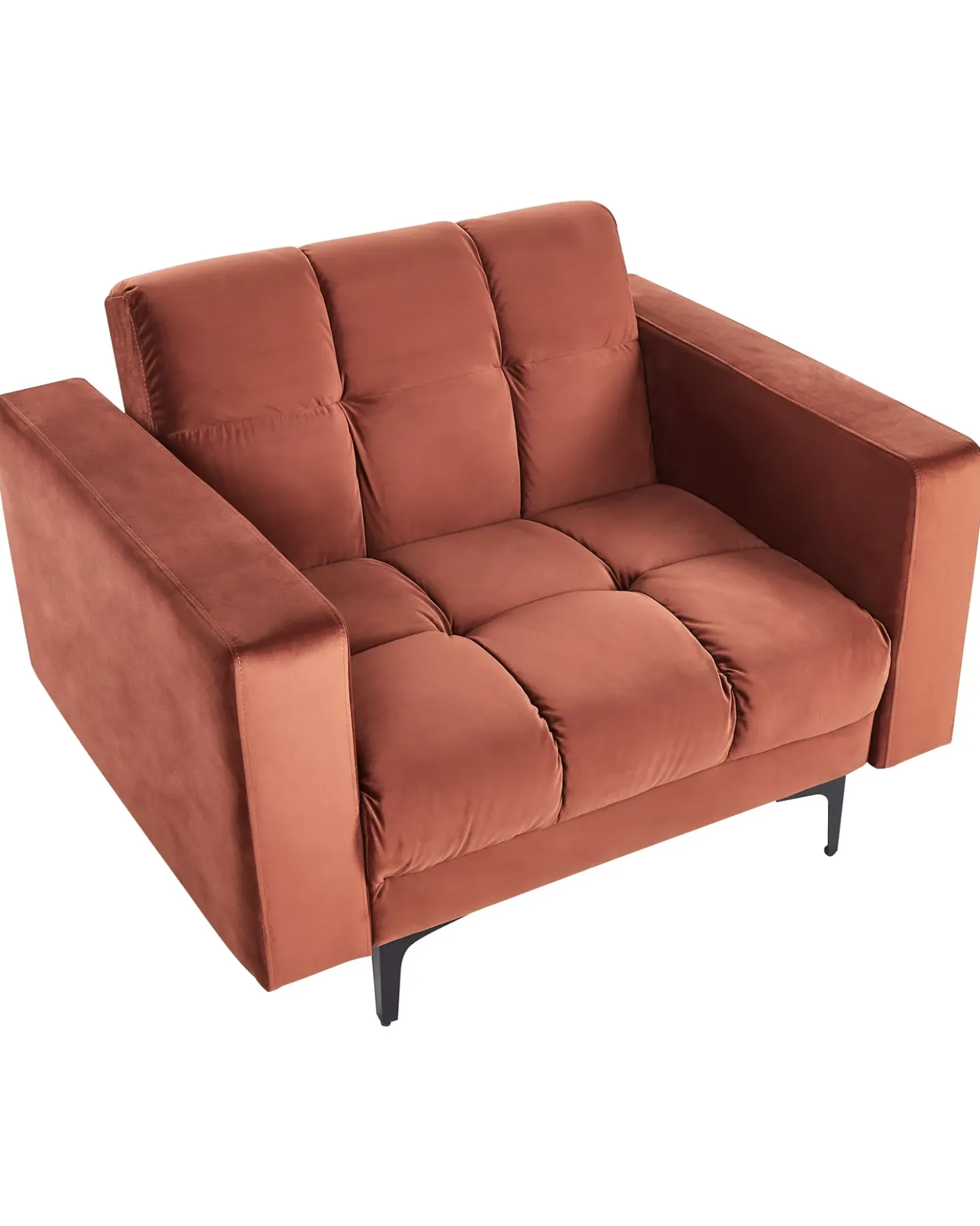 Poltrona ALNES Velluto Rosso chiaro