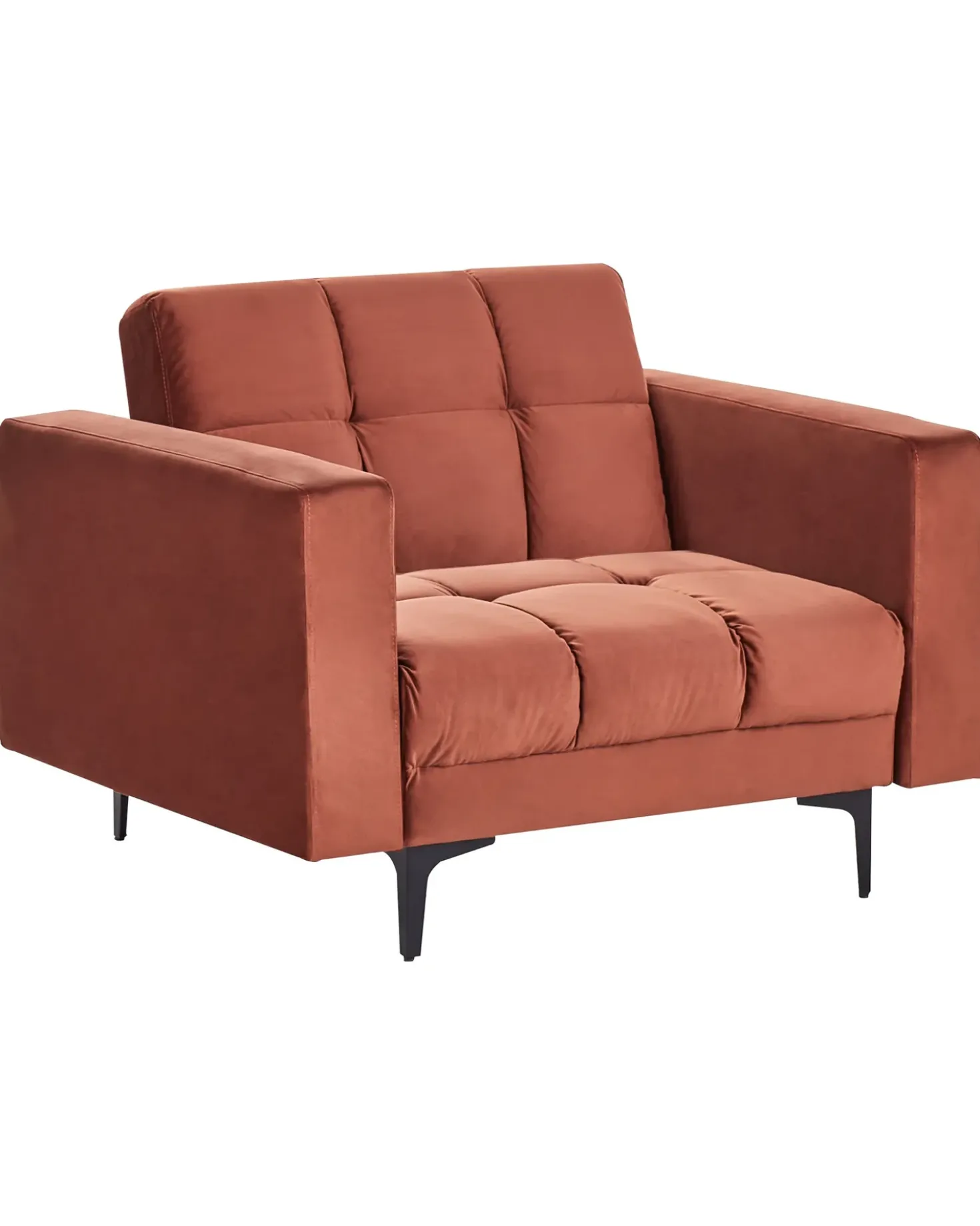 Poltrona ALNES Velluto Rosso chiaro