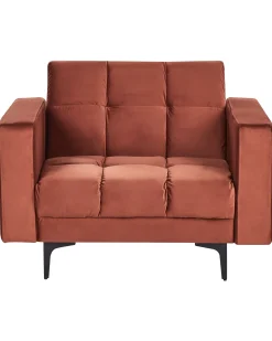 Poltrona ALNES Velluto Rosso chiaro