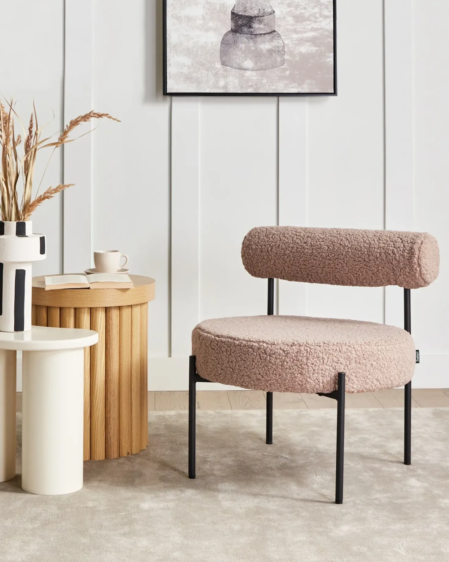 Poltrona ALPHA Bouclé Tortora