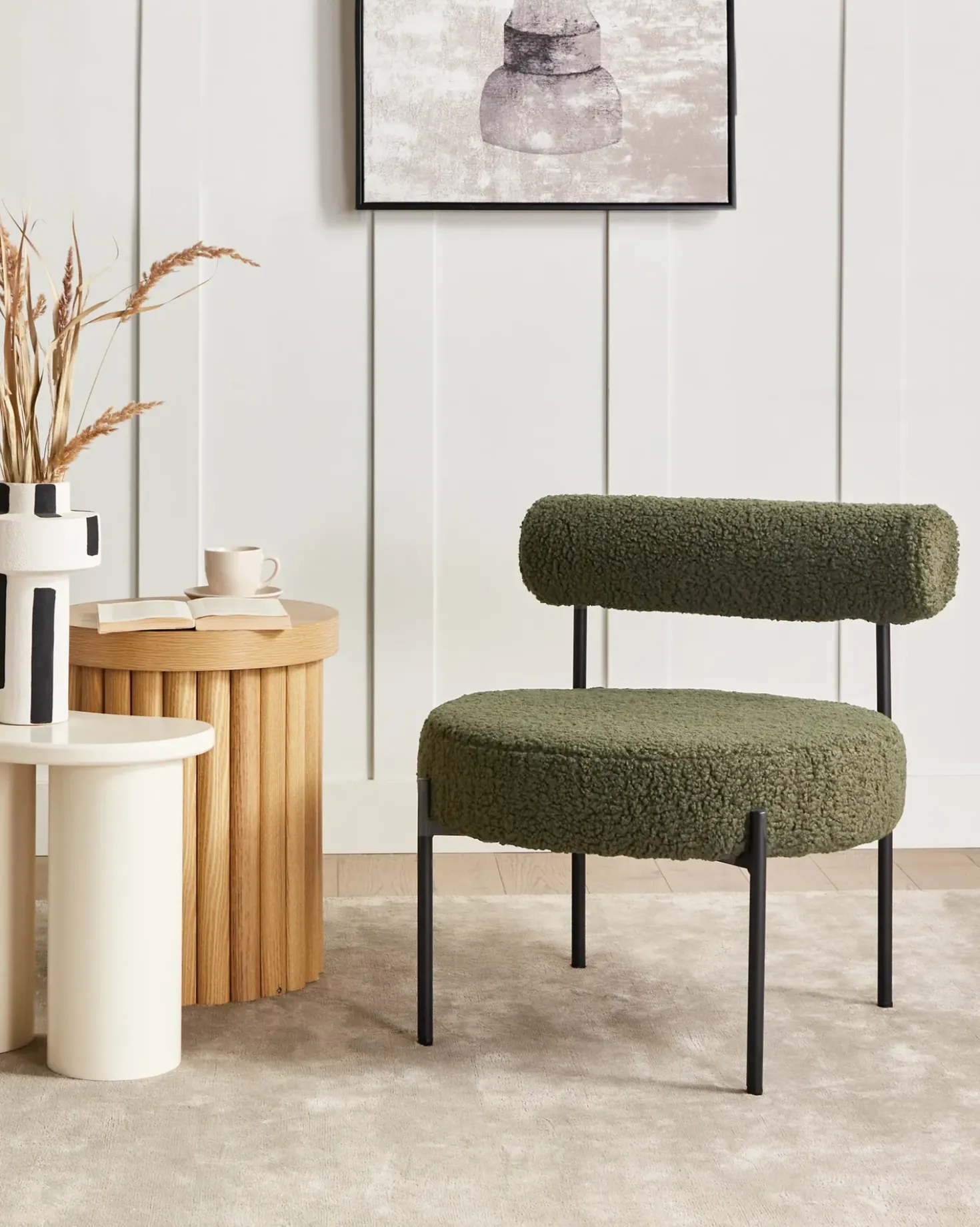 Poltrona ALPHA Bouclé Verde
