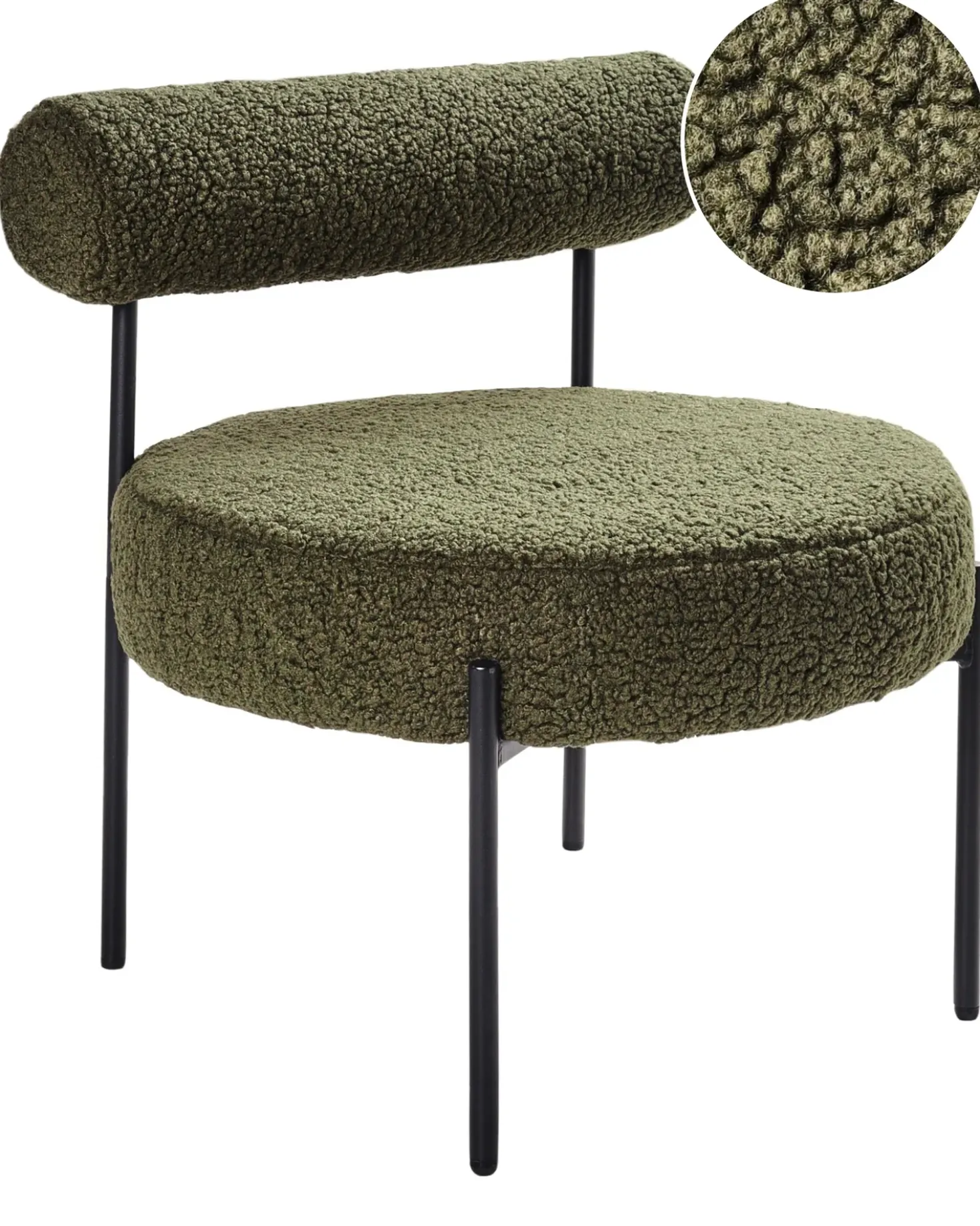 Poltrona ALPHA Bouclé Verde