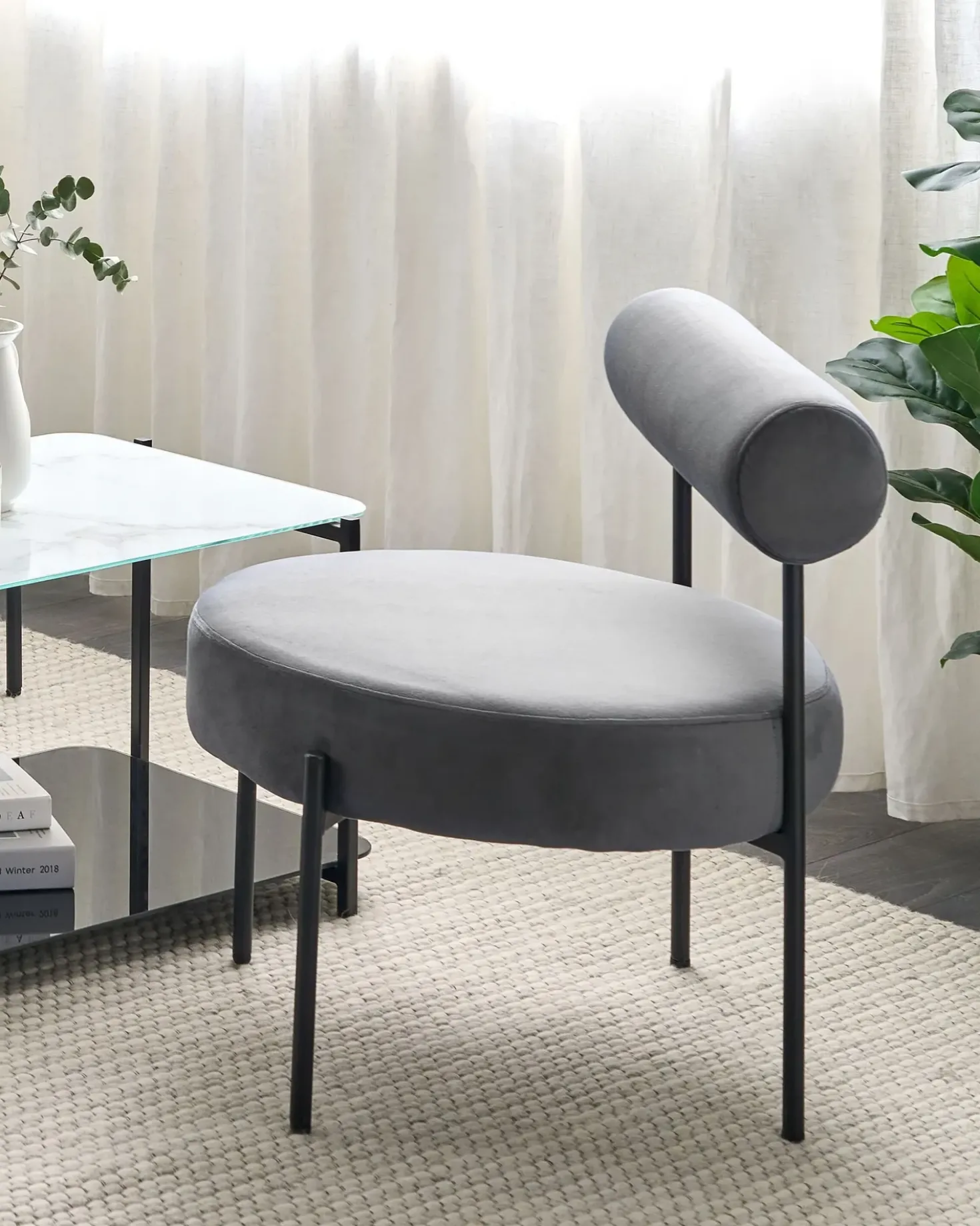 Poltrona ALPHA Velluto Grigio