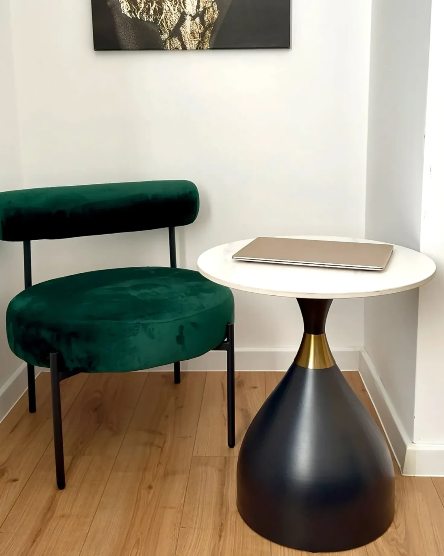 Poltrona ALPHA Velluto Verde smeraldo