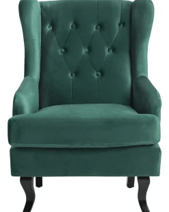 Poltrona ALTA Velluto Verde scuro