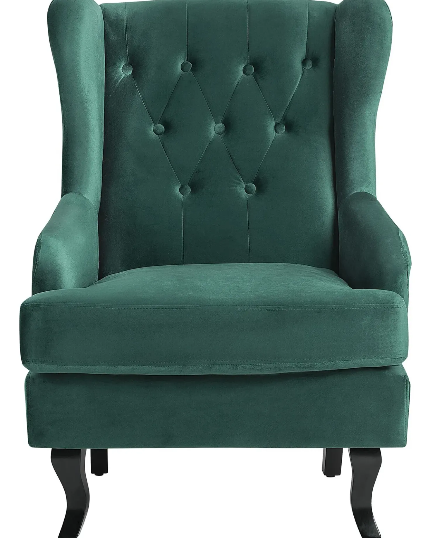 Poltrona ALTA Velluto Verde scuro