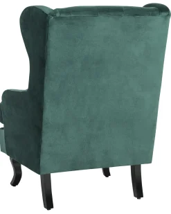 Poltrona ALTA Velluto Verde scuro