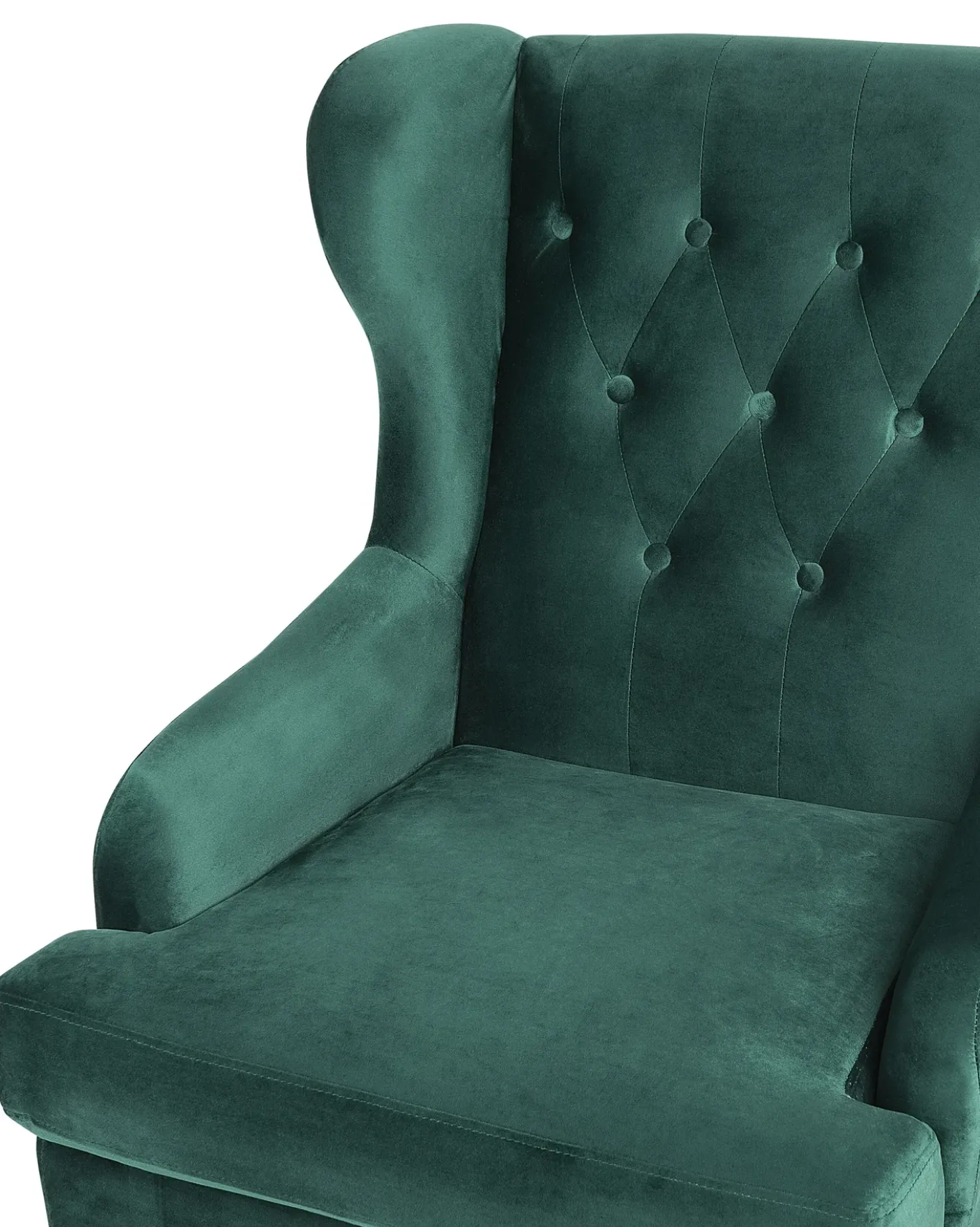 Poltrona ALTA Velluto Verde scuro