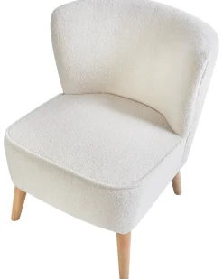 Poltrona ALVEN Bouclé Bianco sporco