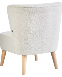 Poltrona ALVEN Bouclé Bianco sporco
