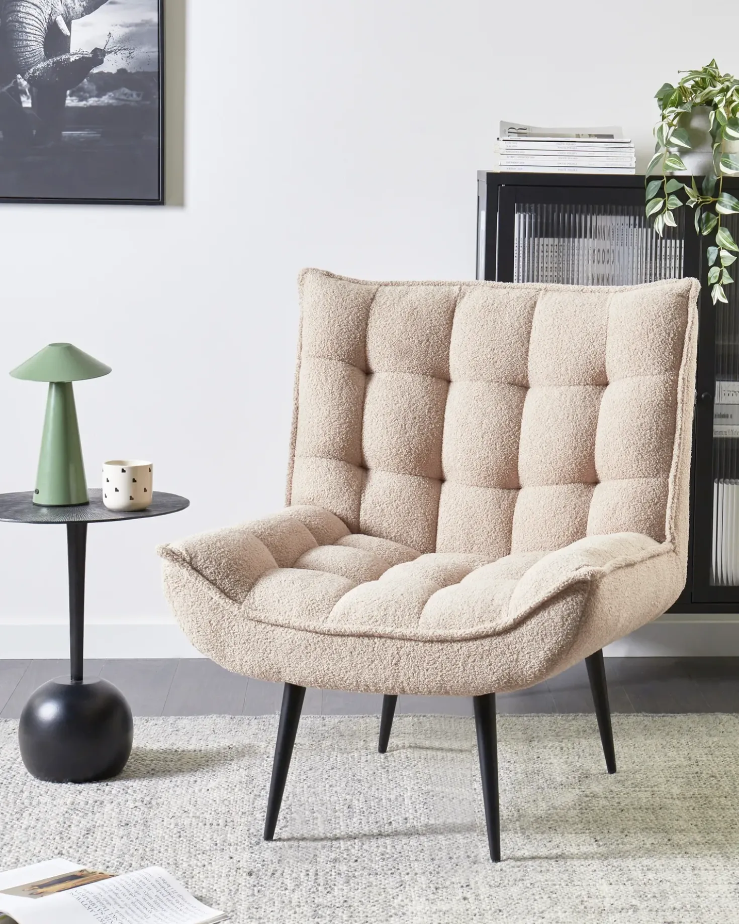 Poltrona ALVESTA Bouclé Beige