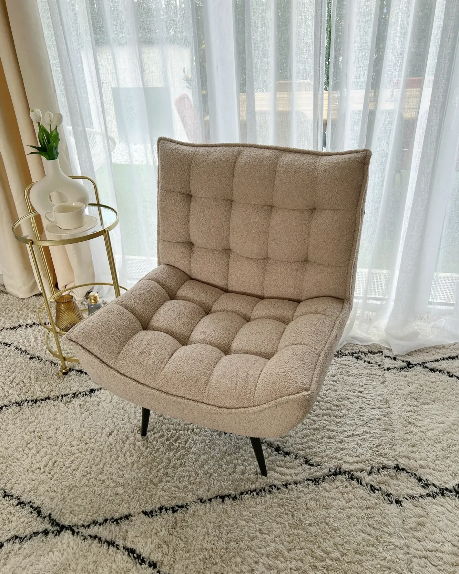 Poltrona ALVESTA Bouclé Beige