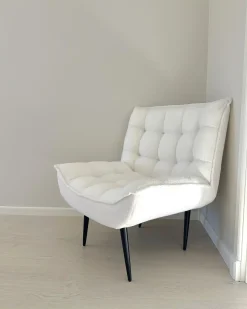 Poltrona ALVESTA Bouclé Bianco