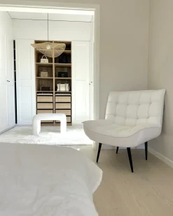 Poltrona ALVESTA Bouclé Bianco