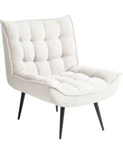 Poltrona ALVESTA Bouclé Bianco
