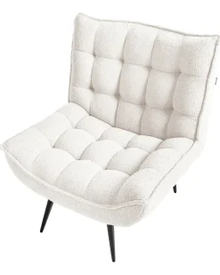 Poltrona ALVESTA Bouclé Bianco