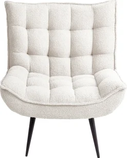 Poltrona ALVESTA Bouclé Bianco
