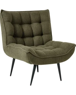 Poltrona ALVESTA Bouclé Verde scuro