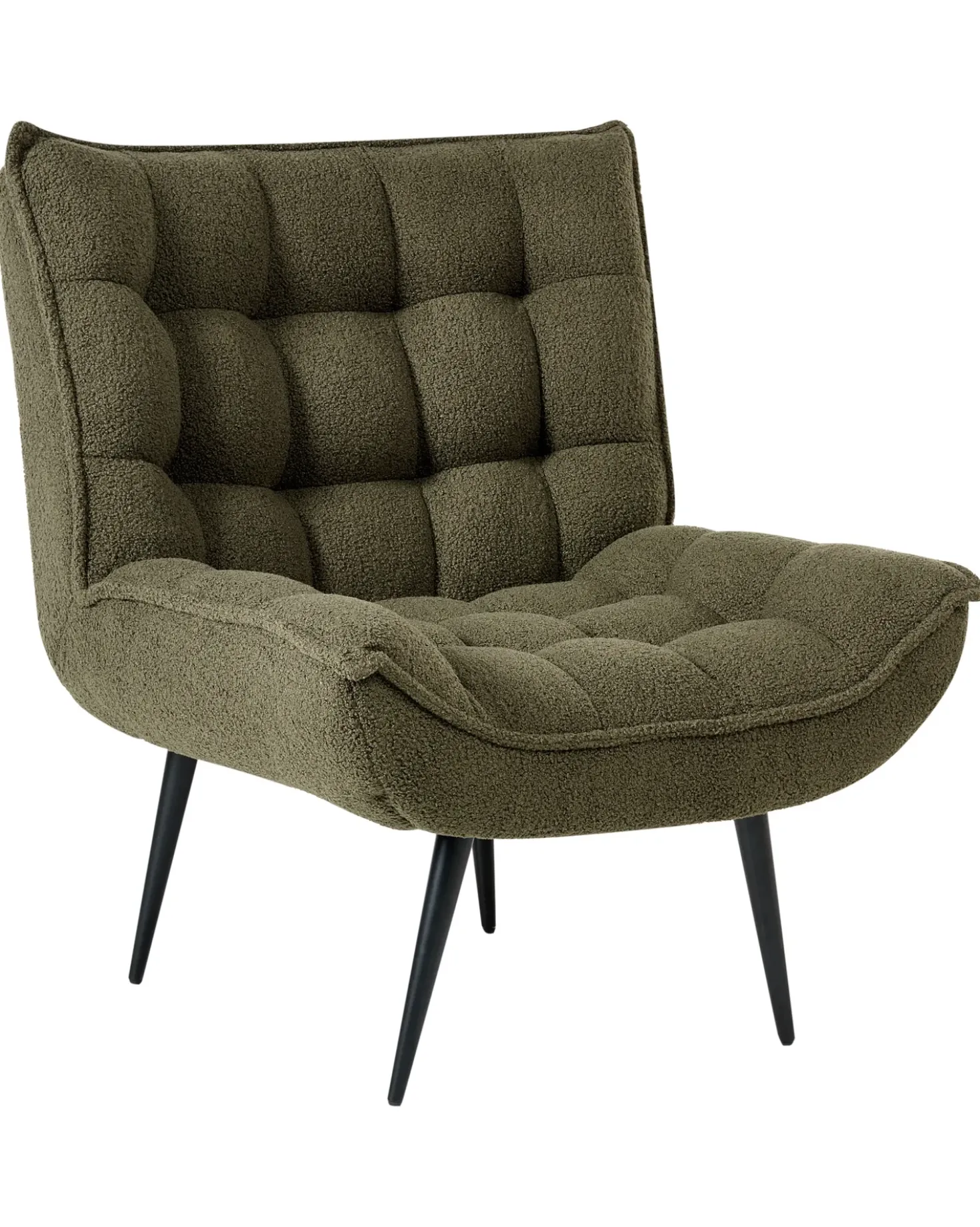 Poltrona ALVESTA Bouclé Verde scuro
