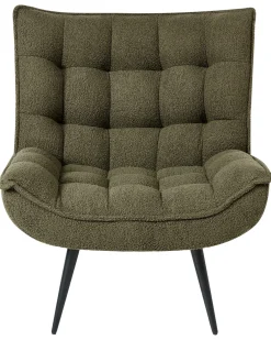 Poltrona ALVESTA Bouclé Verde scuro