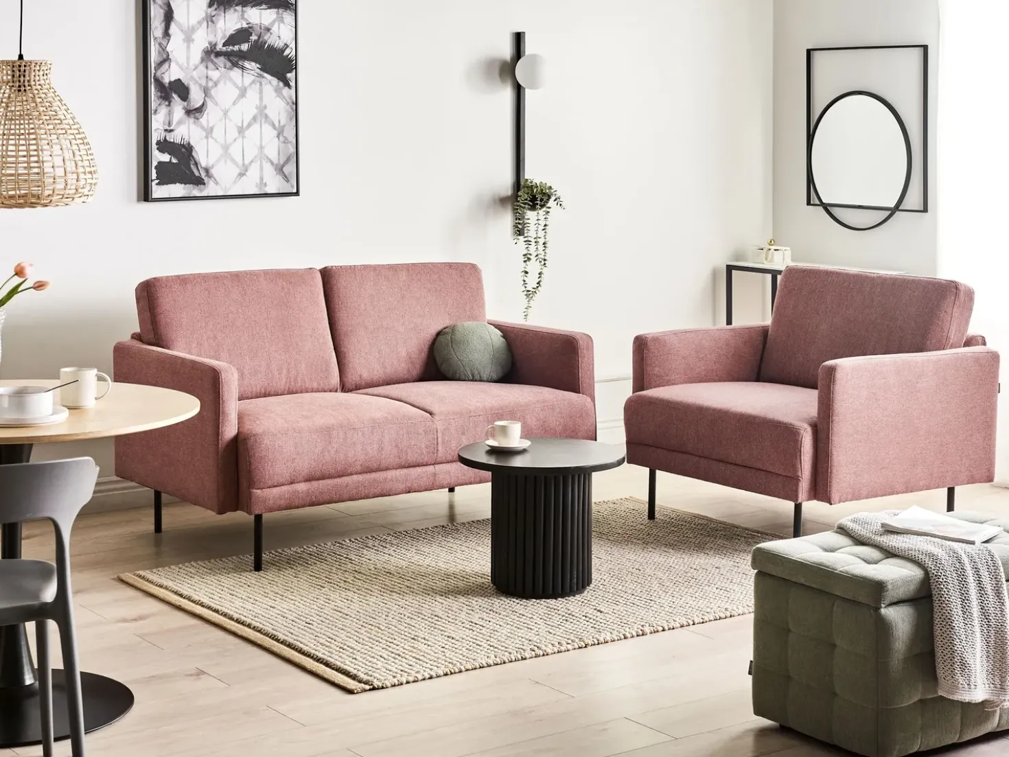 Poltrona BREDA Tessuto Rosa