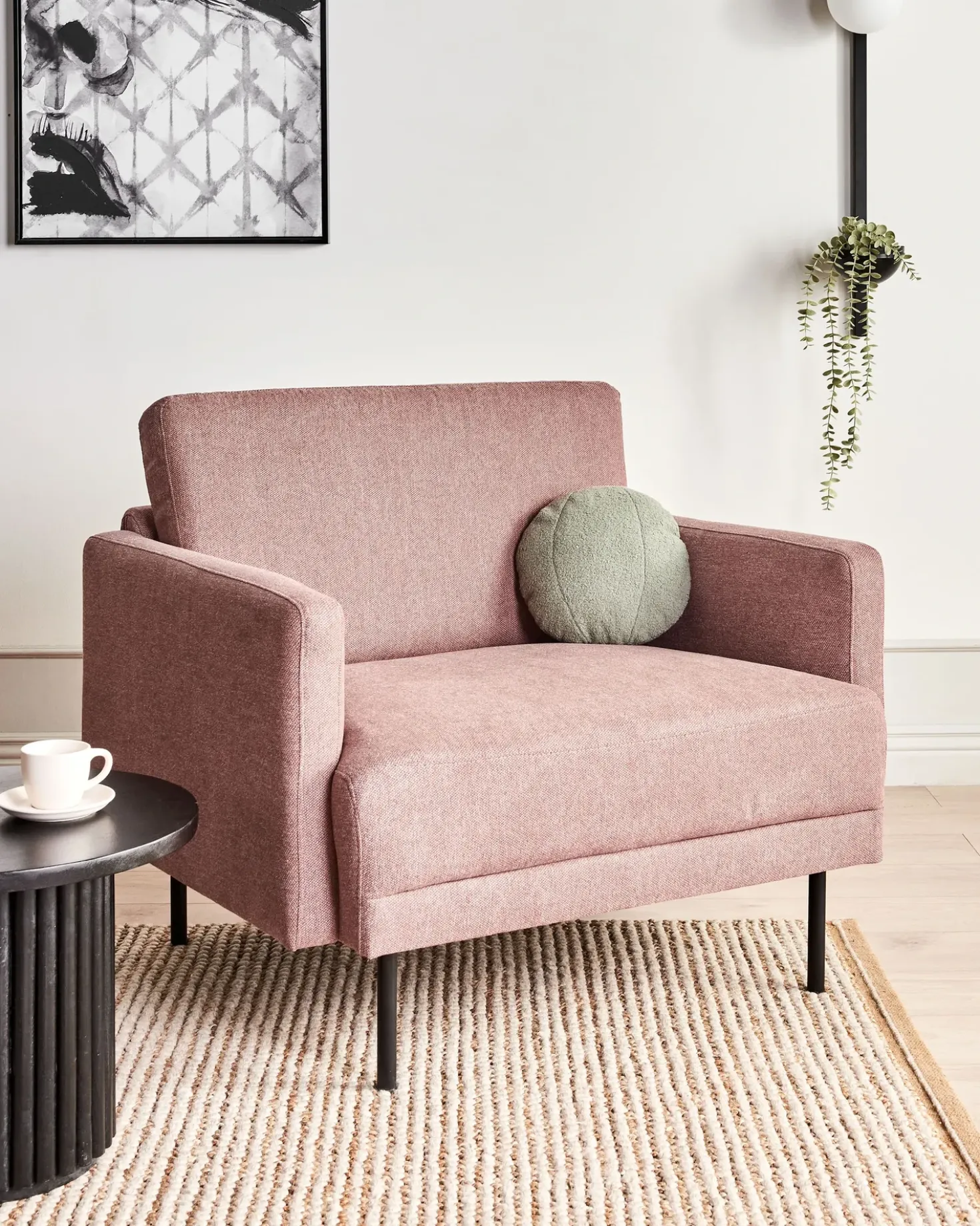 Poltrona BREDA Tessuto Rosa