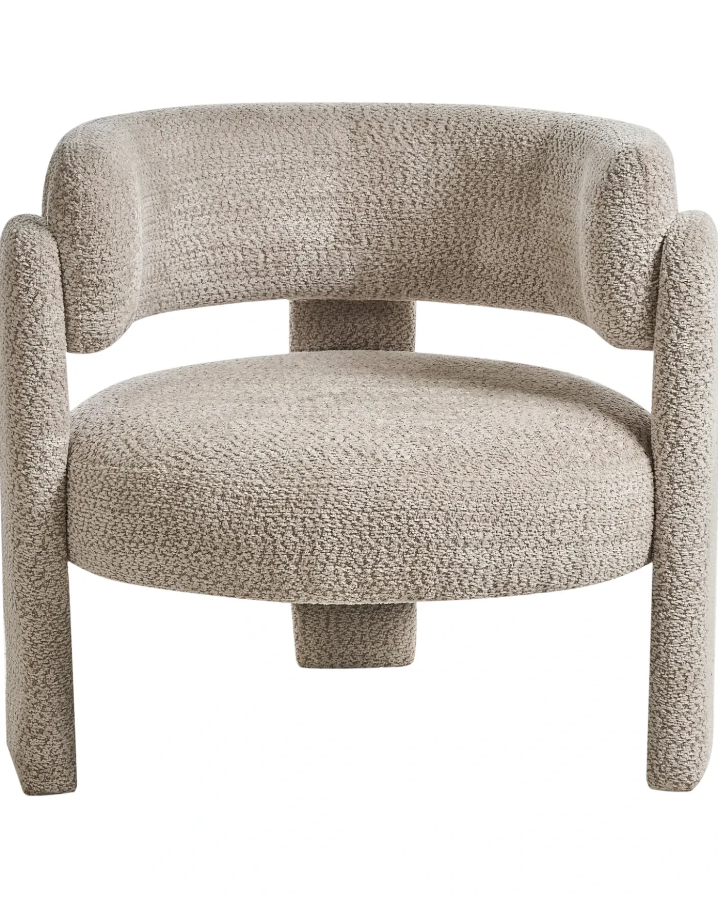 Poltrona BUREA Ciniglia Beige chiaro