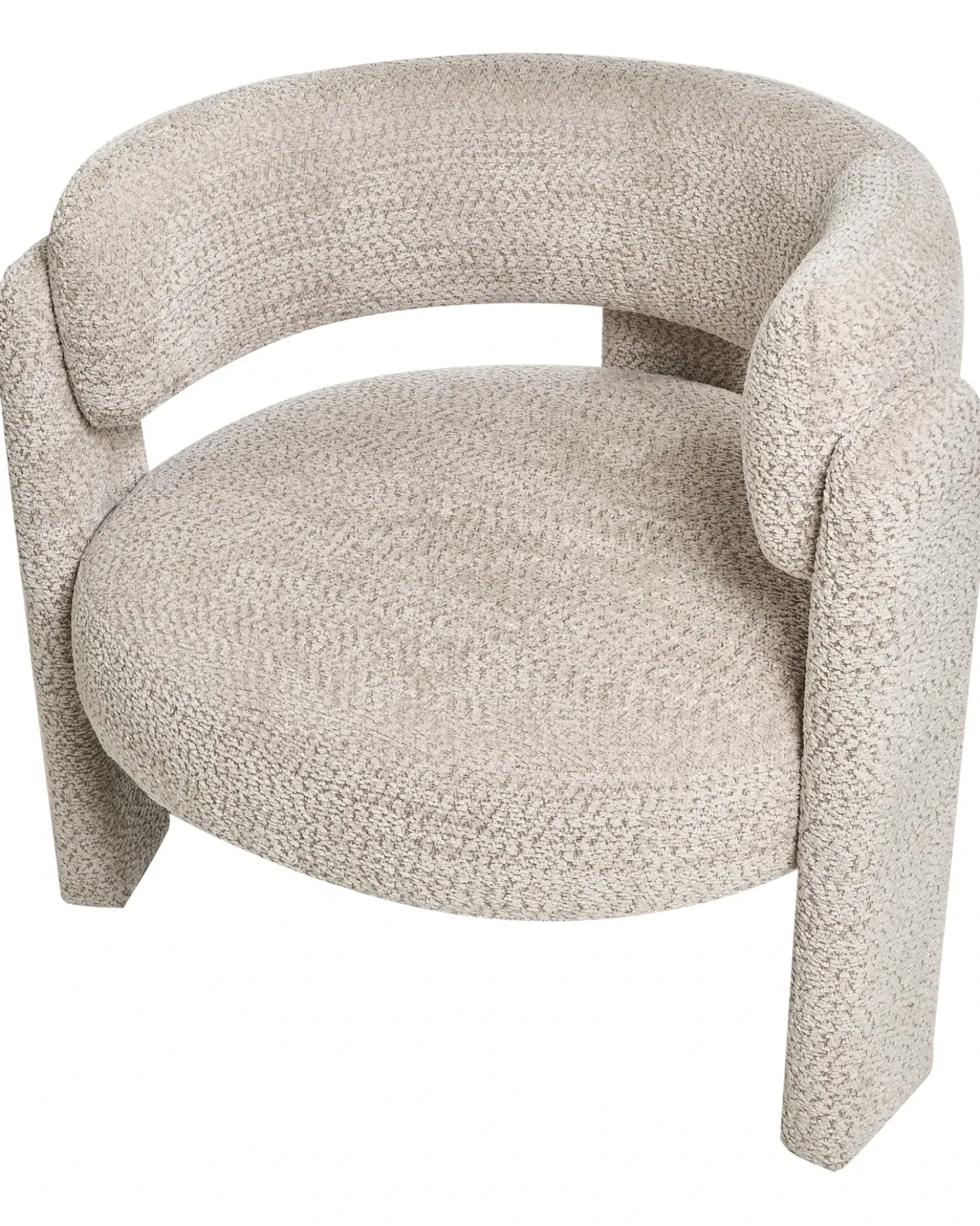 Poltrona BUREA Ciniglia Beige chiaro