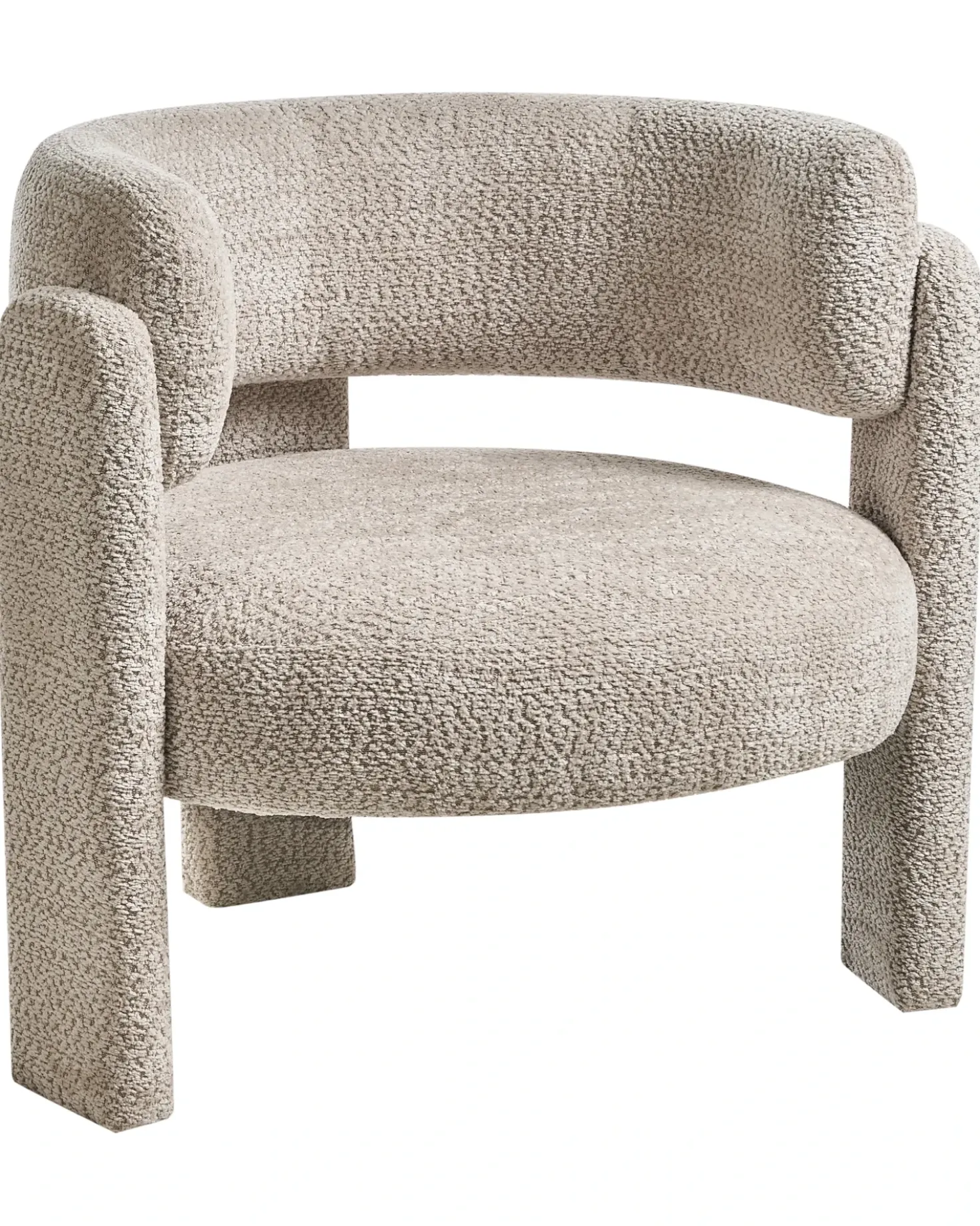Poltrona BUREA Ciniglia Beige chiaro