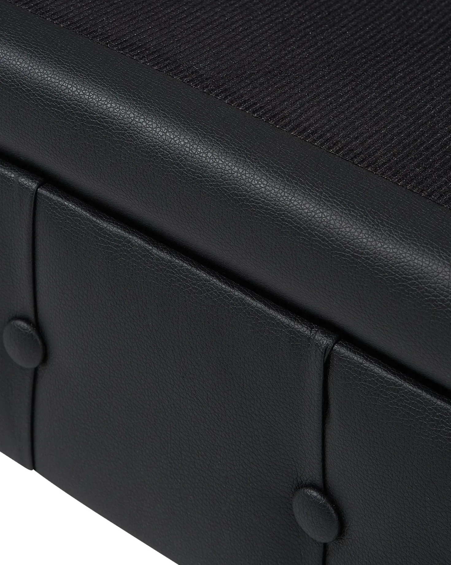 Poltrona CHESTERFIELD Pelle sintetica Nero