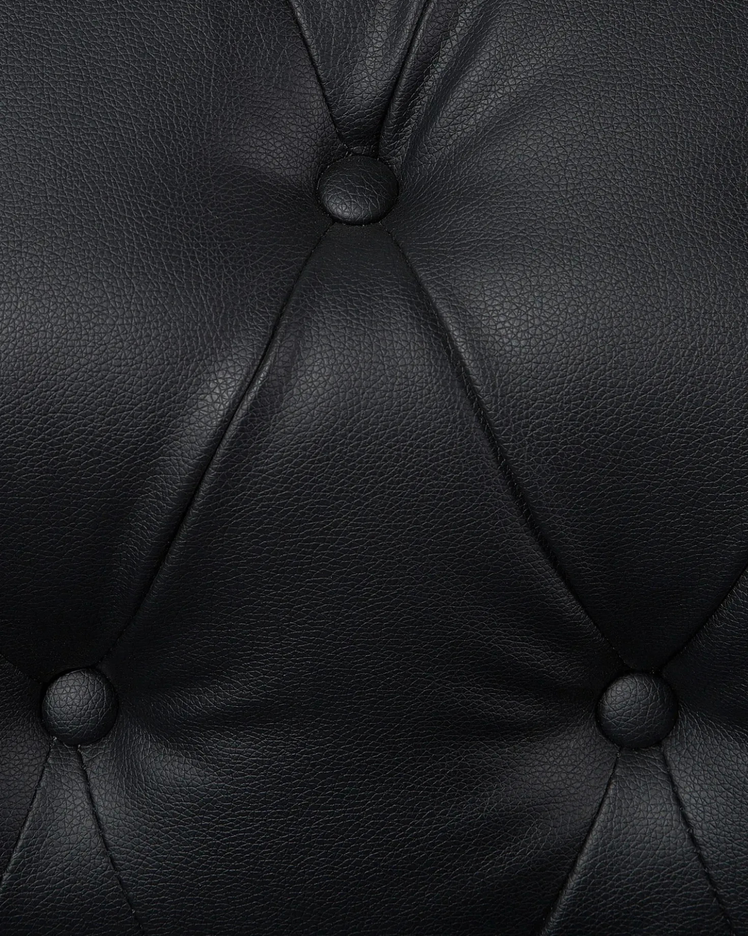 Poltrona CHESTERFIELD Pelle sintetica Nero