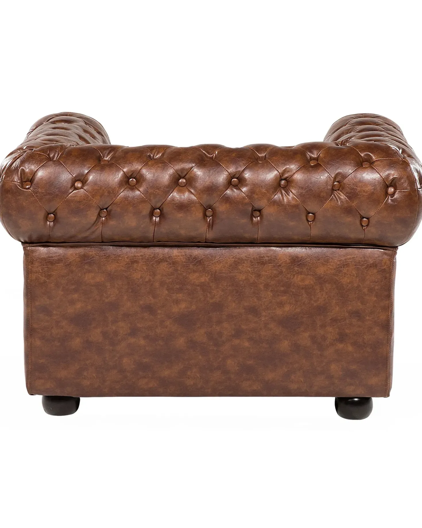 Poltrona CHESTERFIELD Pelle sintetica Marrone dorato