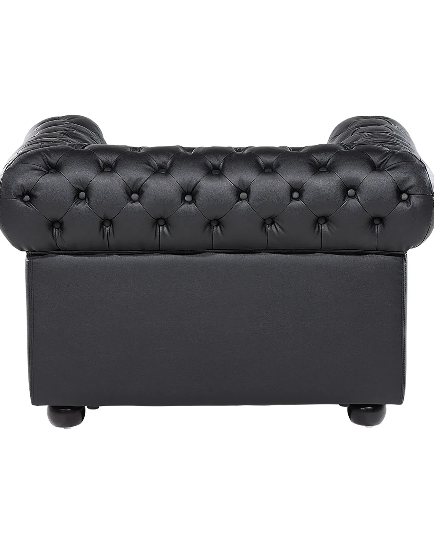 Poltrona CHESTERFIELD Pelle naturale Nero