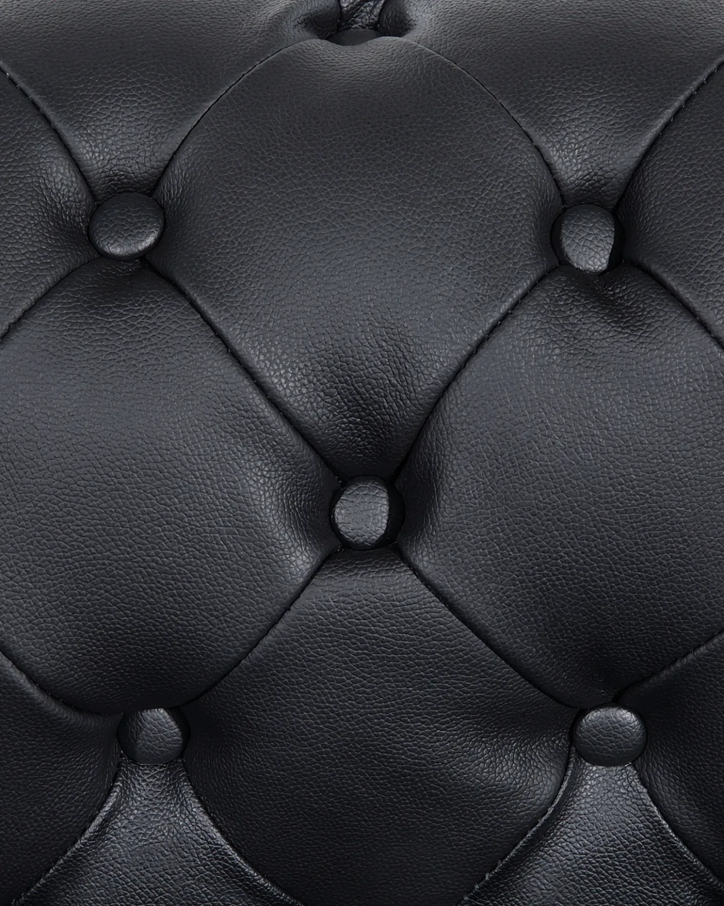 Poltrona CHESTERFIELD Pelle naturale Nero