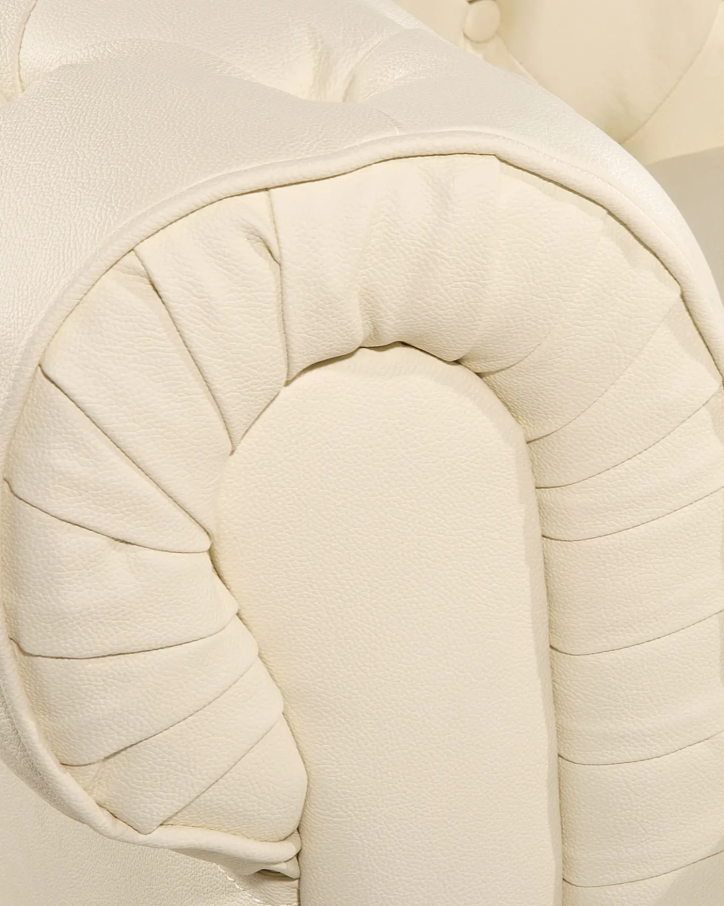 Poltrona CHESTERFIELD Pelle naturale Beige chiaro