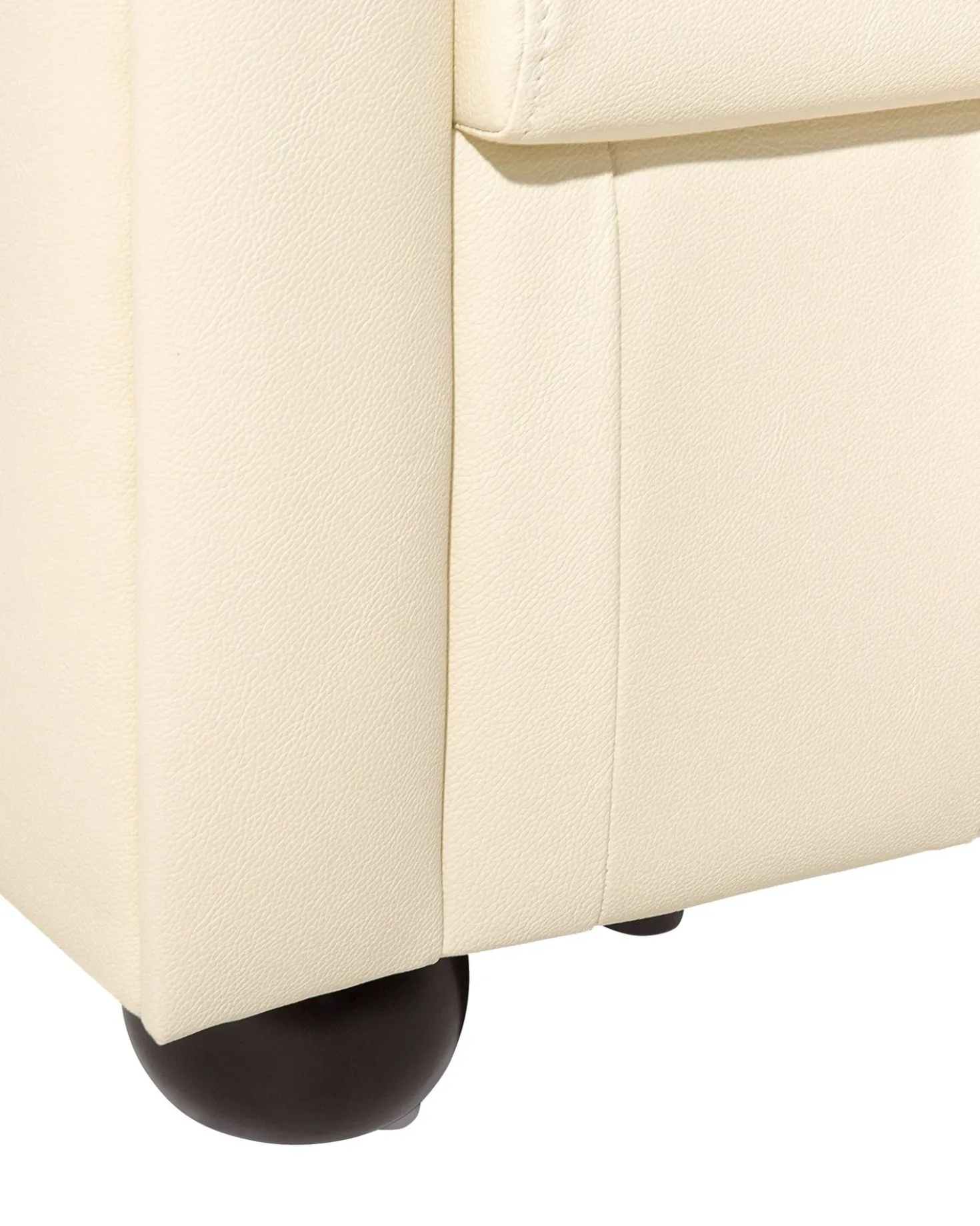 Poltrona CHESTERFIELD Pelle naturale Beige chiaro
