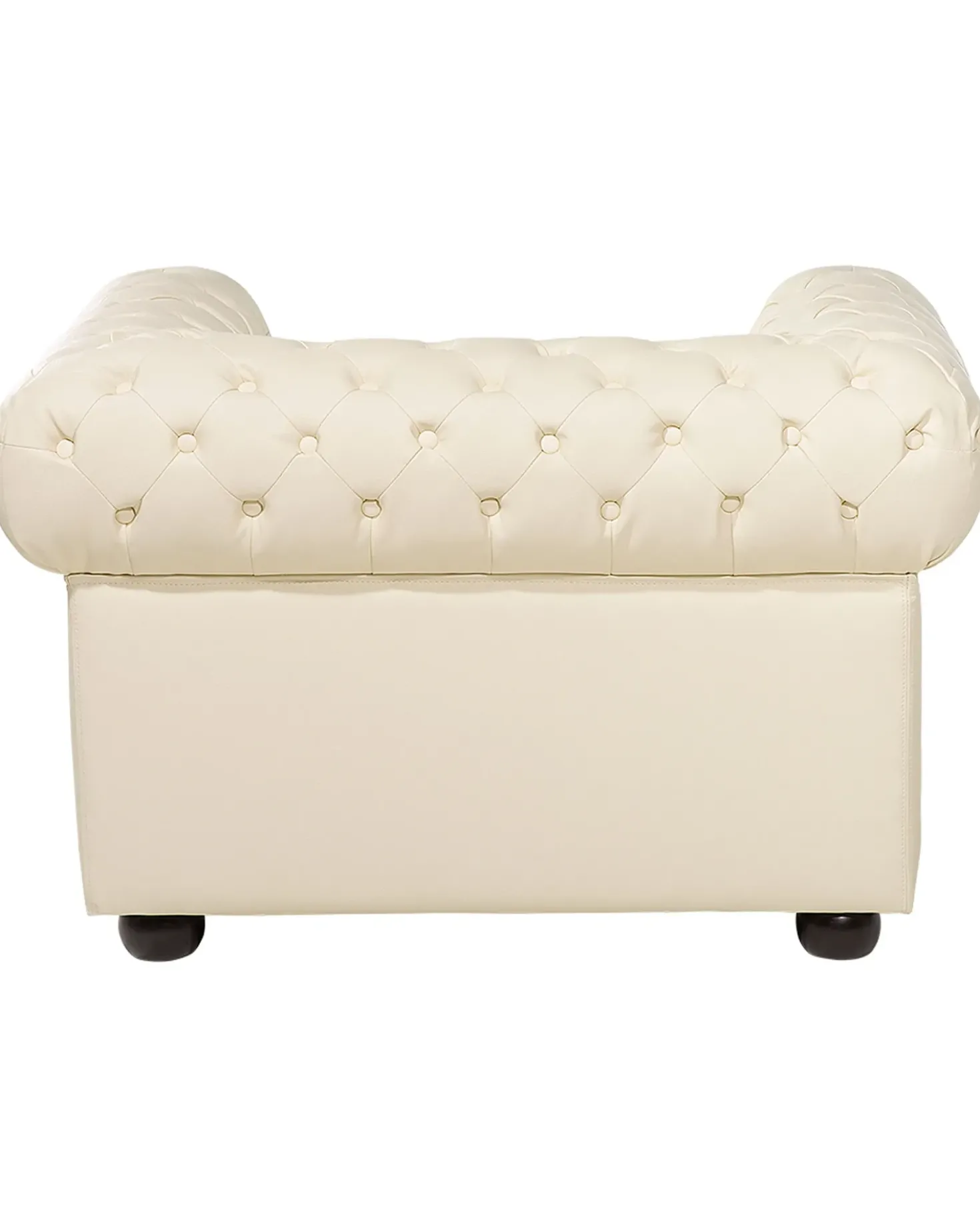 Poltrona CHESTERFIELD Pelle naturale Beige chiaro