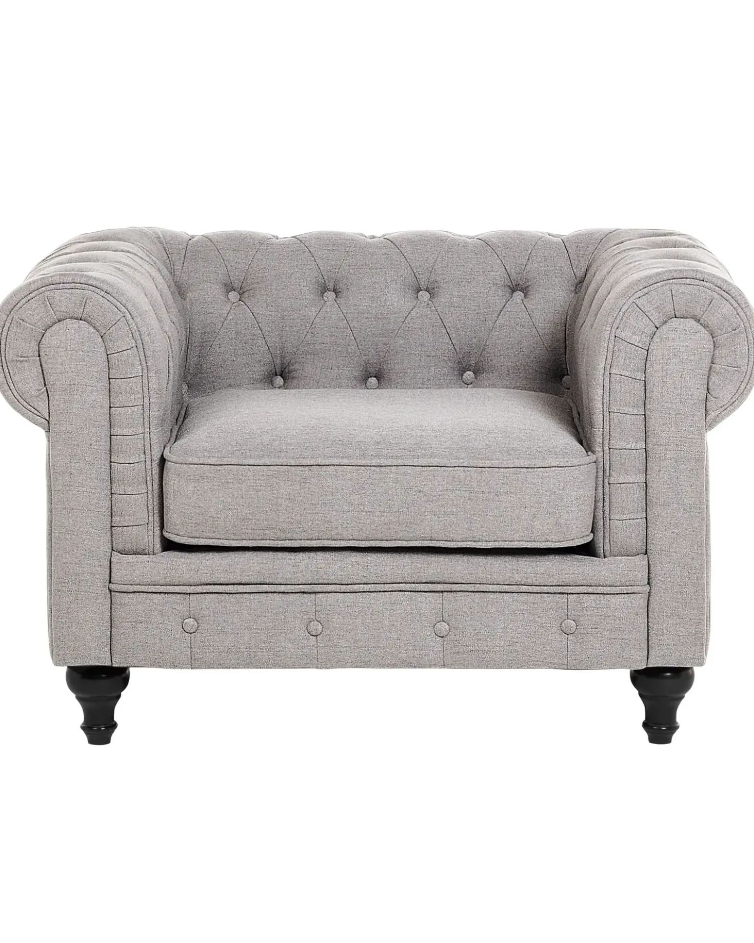 Poltrona CHESTERFIELD Tessuto Grigio chiaro