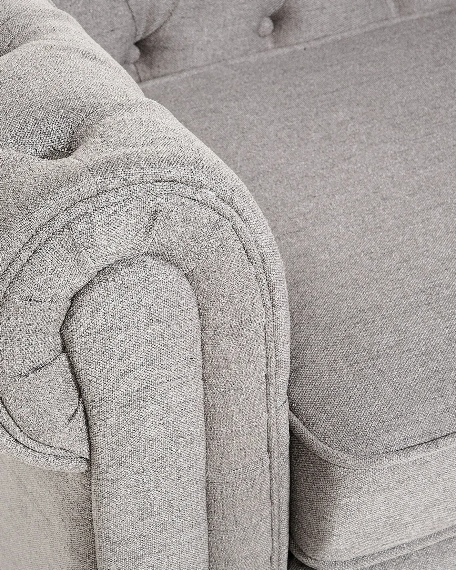 Poltrona CHESTERFIELD Tessuto Grigio chiaro