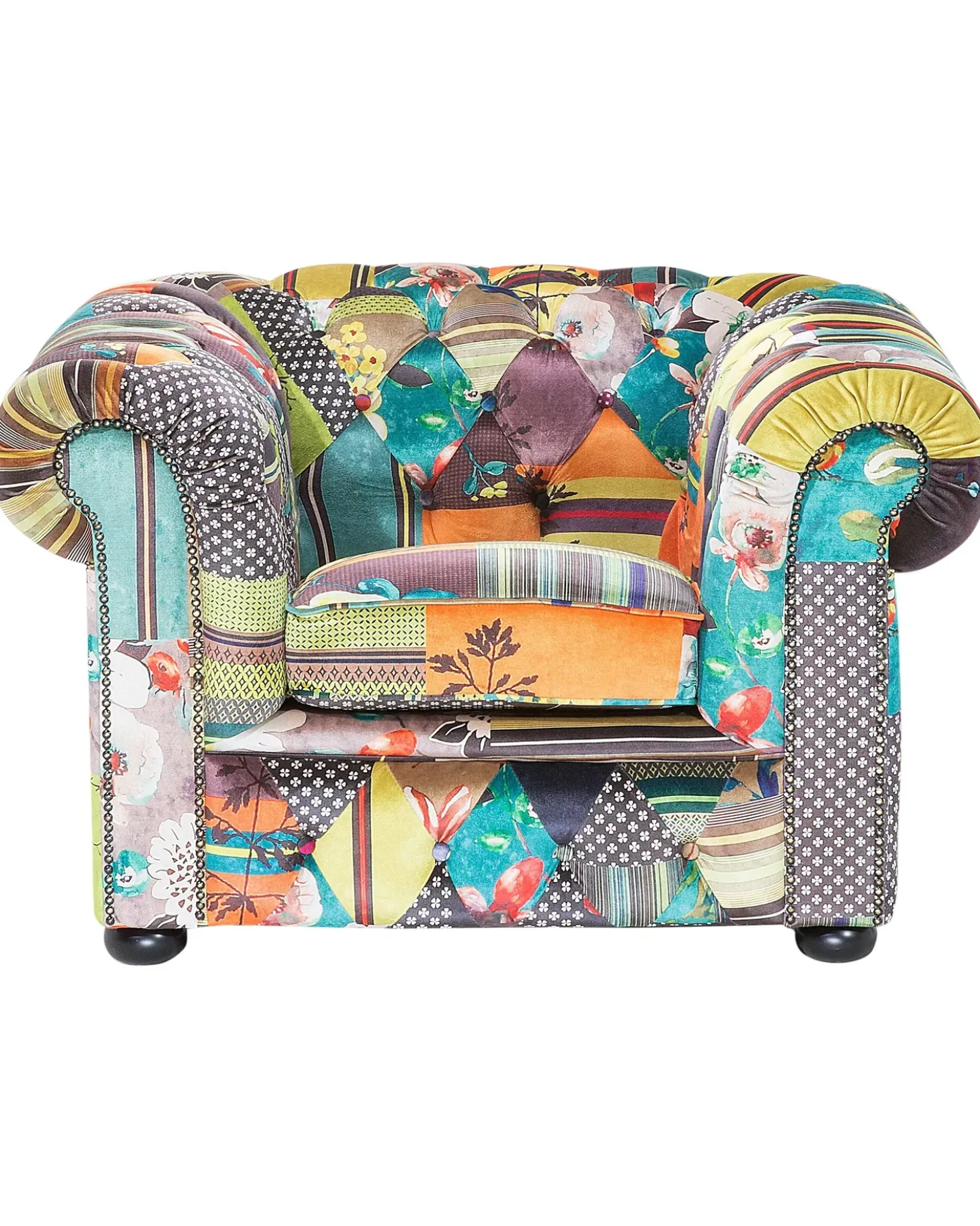 Poltrona CHESTERFIELD Tessuto Verde chiaro
