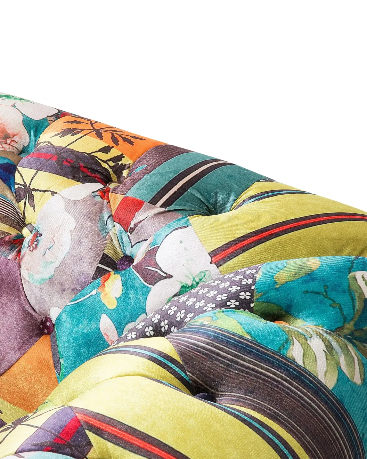Poltrona CHESTERFIELD Tessuto Verde chiaro