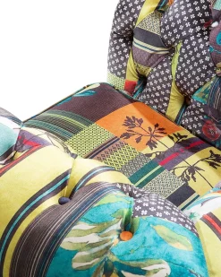 Poltrona CHESTERFIELD Tessuto Verde chiaro