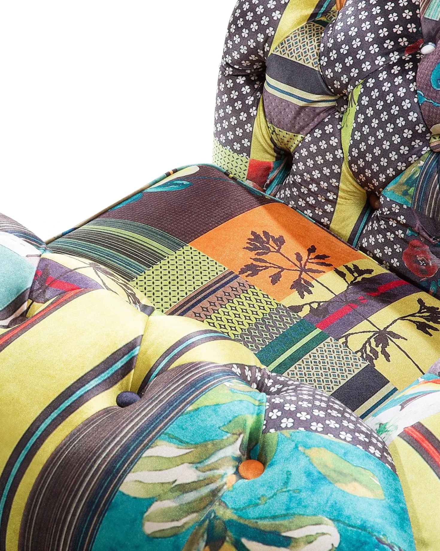 Poltrona CHESTERFIELD Tessuto Verde chiaro