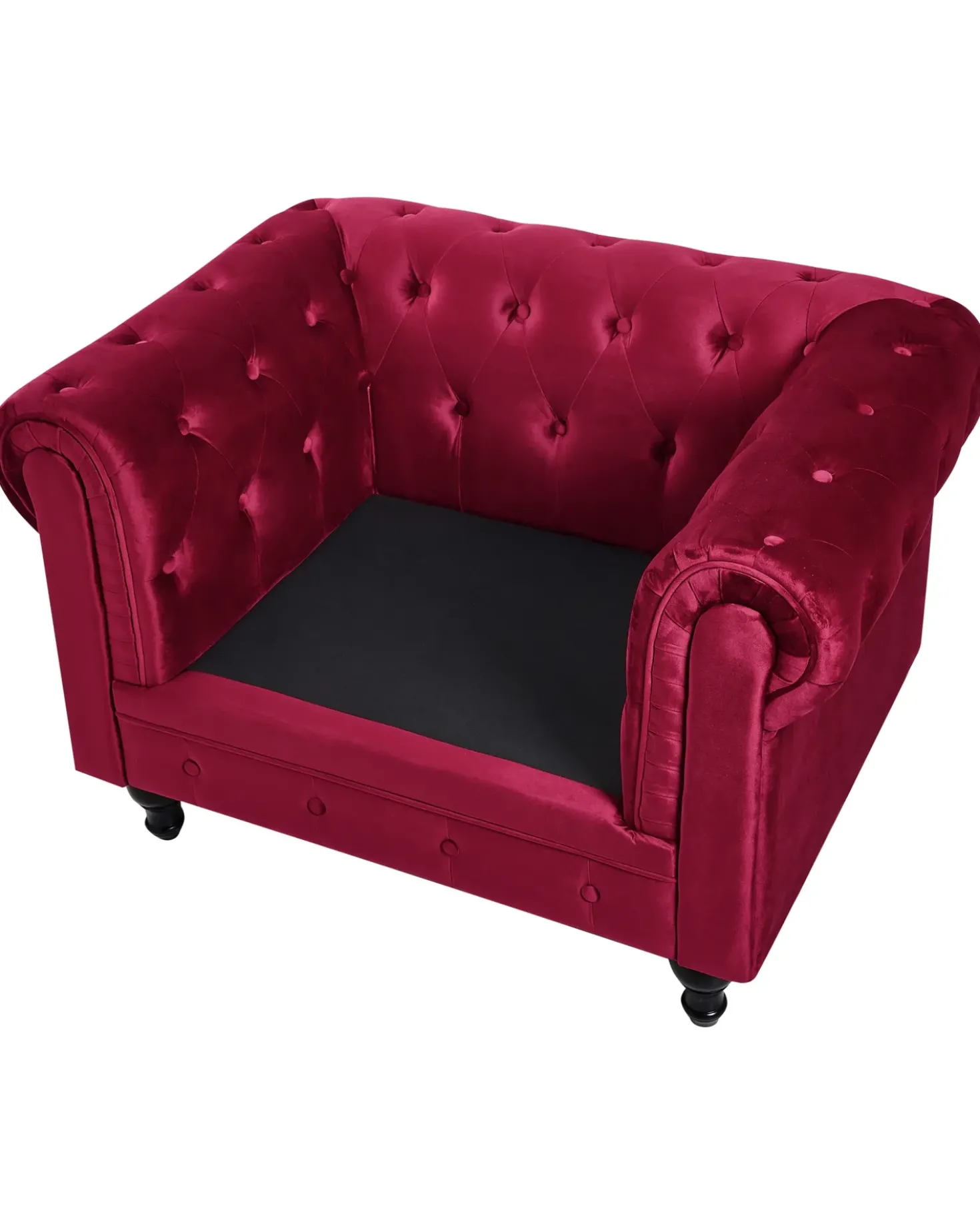 Poltrona CHESTERFIELD Velluto Bordeaux