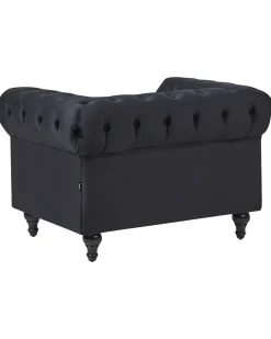 Poltrona CHESTERFIELD Velluto Nero