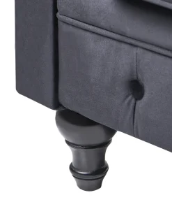 Poltrona CHESTERFIELD Velluto Nero